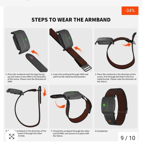 Coospo REALZONE HW9 Armband Heart Rate Monitor - Picture 9 of 10